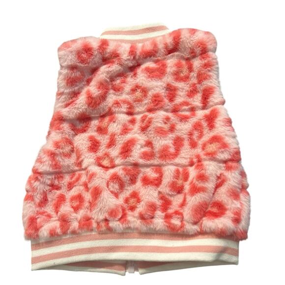 NWT Hello Kitty faux fur vest pink leopard print w sequin Hello Kitty - Size 2T - Picture 4 of 5